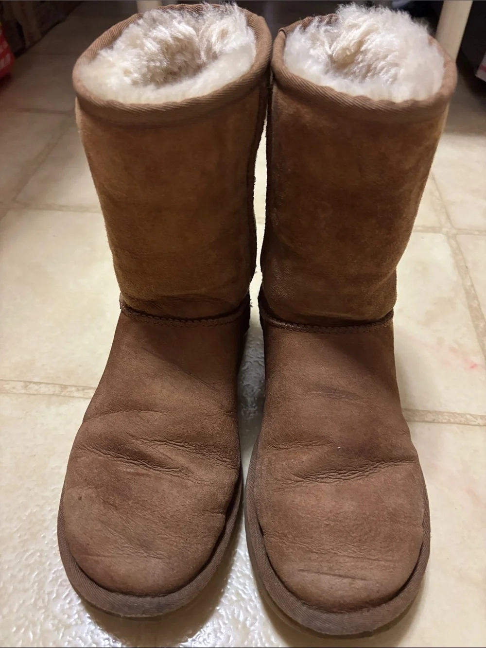 UGG Women's Chestnut Suede Shearling Mid-Calf Boots